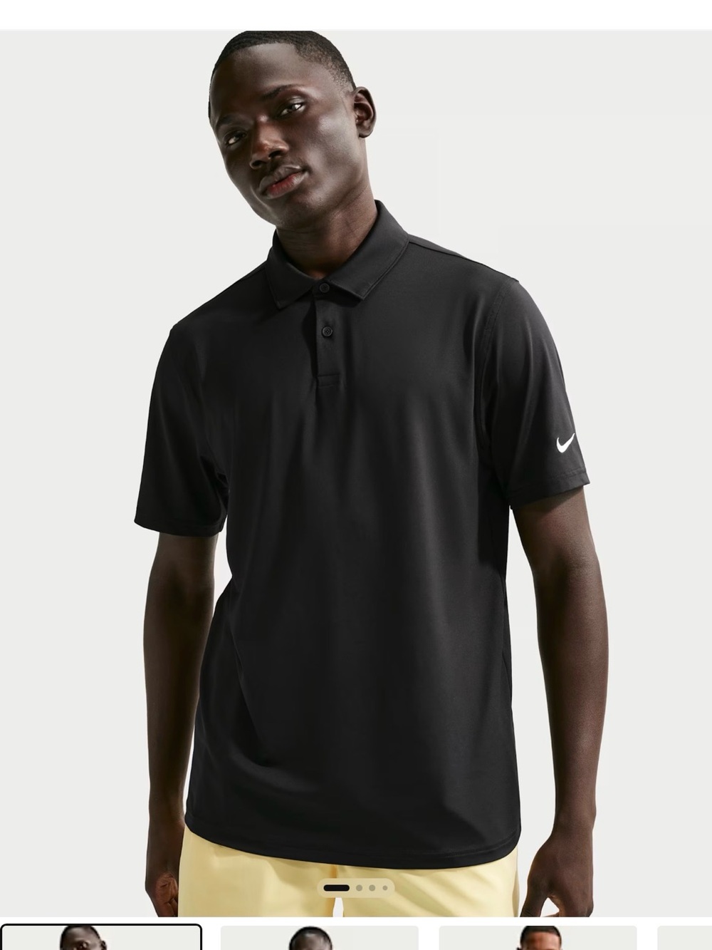 Large Nike Men's Navy Blue Golf Dri-FIT Polo Shirt